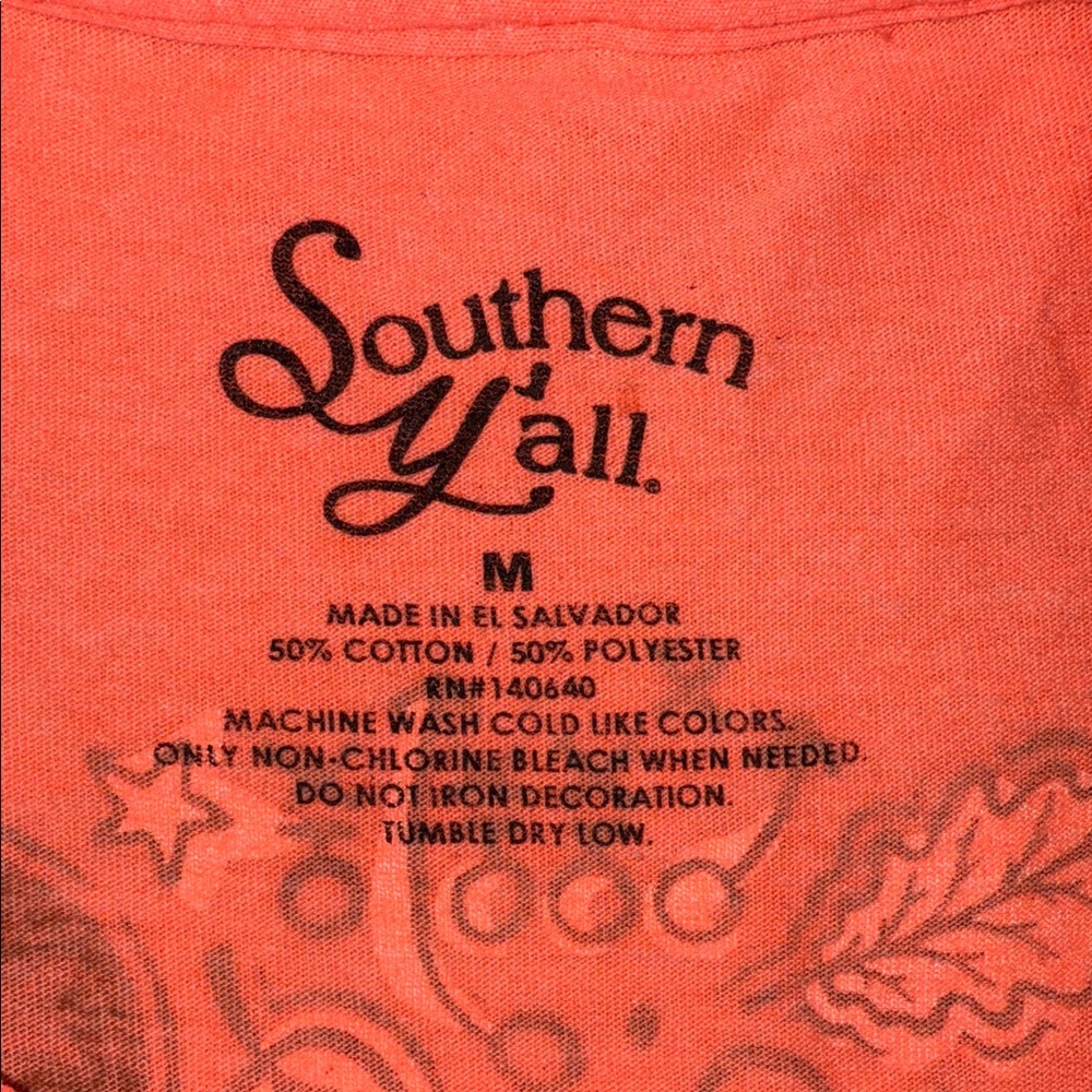 Women's Coral Southern Y’all Long Sleeve Tee - Size Medium - Picture 5 of 5